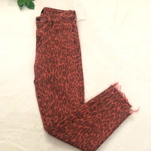 Mother High waisted leopard ankle crop jeans - Picture 6 of 14